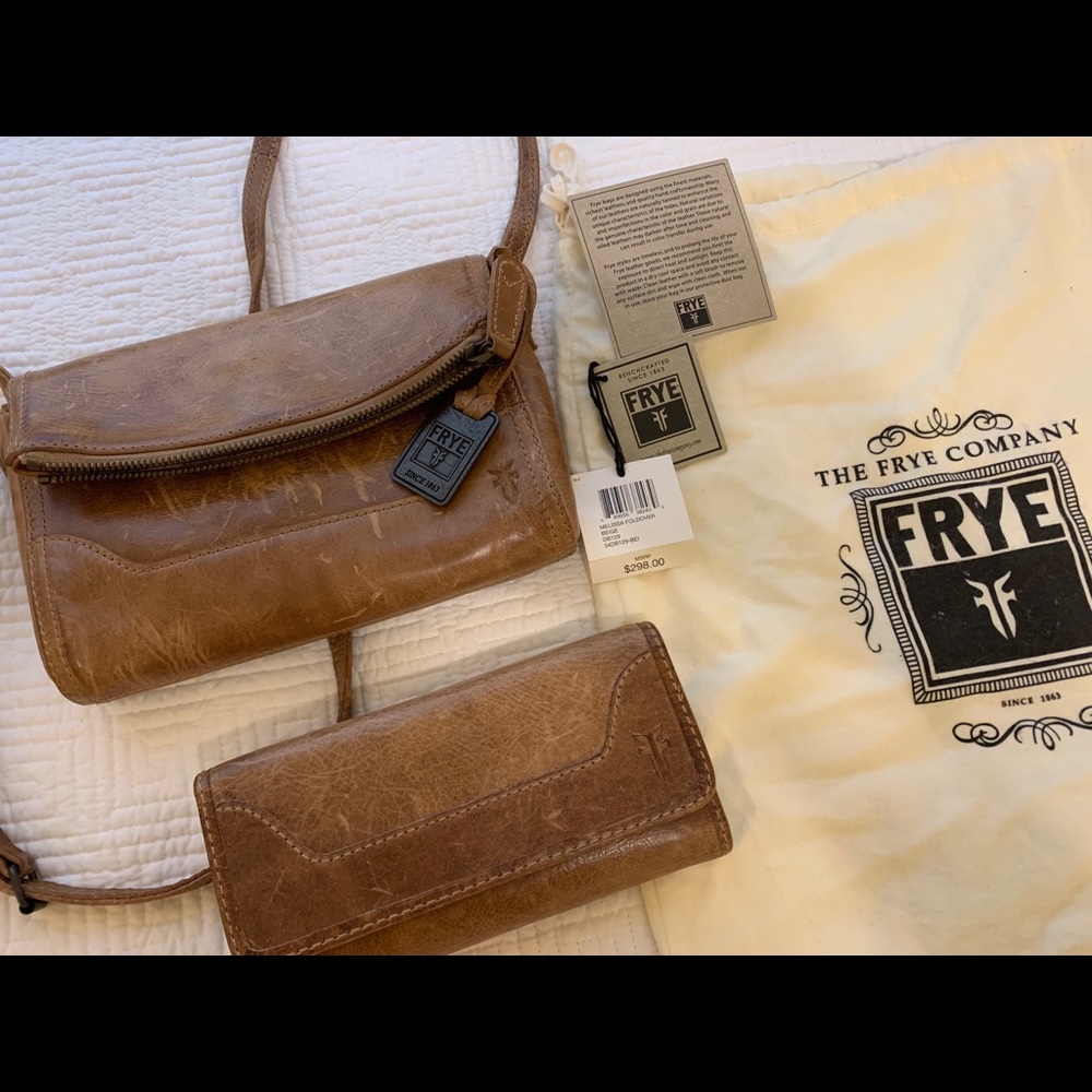 FRYE MELISSA Foldover Crossbody & Leather Wallet